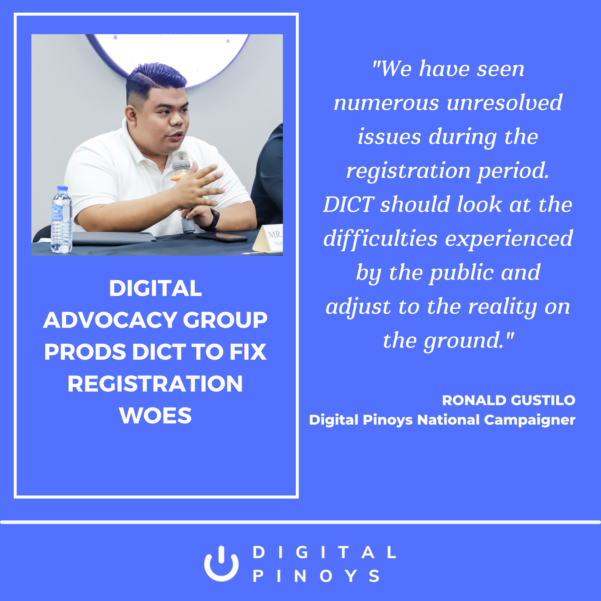 Read more about the article <strong>Digital advocacy group prods DICT to fix registration woes</strong>