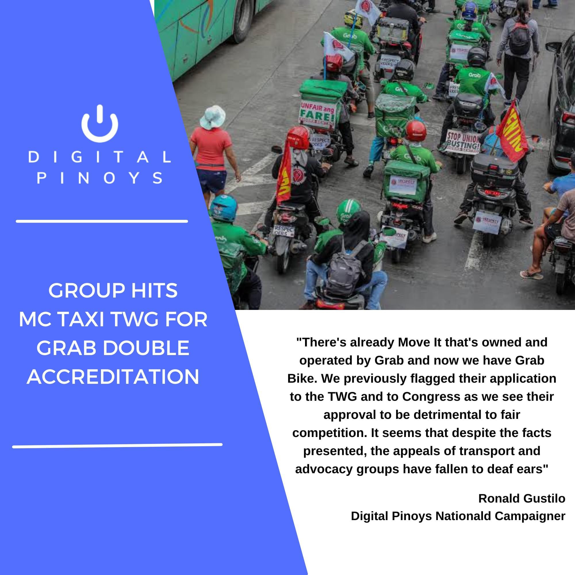 Read more about the article Group hits MC taxi TWG for Grab double accreditation