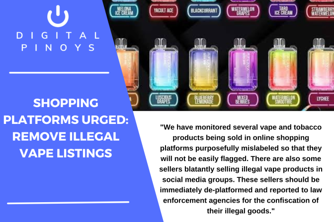 Shopping platforms urged: Remove illegal vape listings