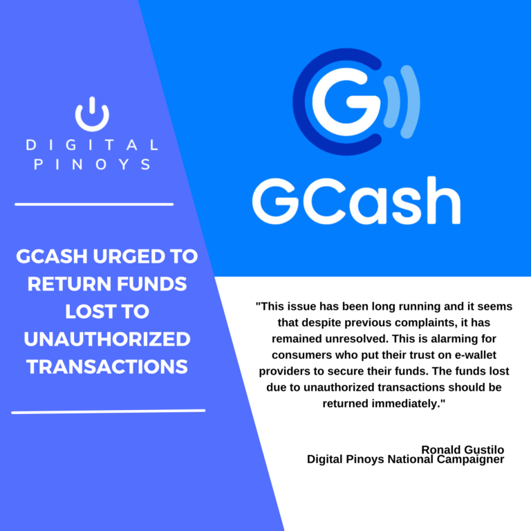 Read more about the article Gcash urged to return funds lost to unauthorized transactions