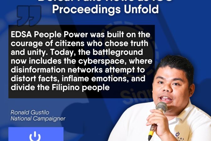 Digital Pinoys: Mobilize “Digital People Power” to Defeat Fake News as ICC Proceedings Unfold