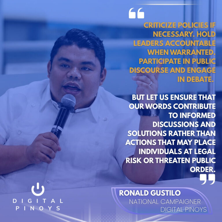 Read more about the article Digital Pinoys Warns Against Statements That Incite Violence