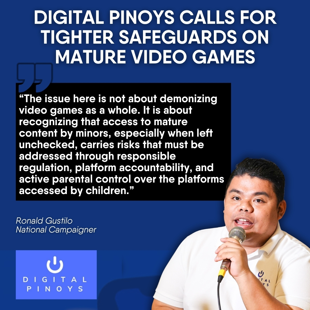 Read more about the article Digital Pinoys Calls for Tighter Safeguards on Mature Video Games