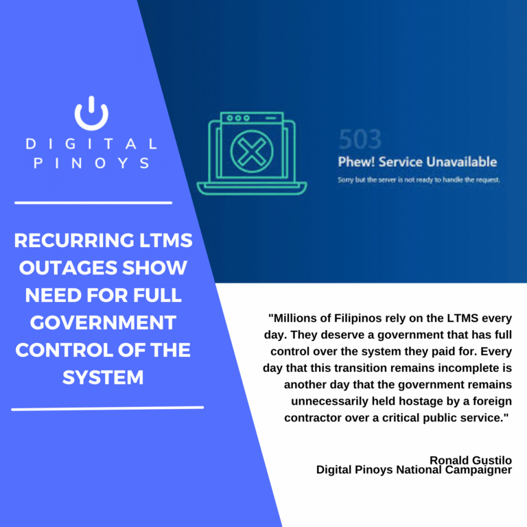 Read more about the article RECURRING LTMS OUTAGES SHOW NEED FOR FULL GOVERNMENT CONTROL OF THE SYSTEM