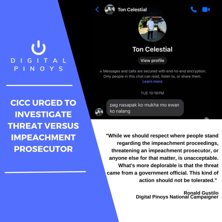 Read more about the article CICC urged to investigate threat versus impeachment prosecutor