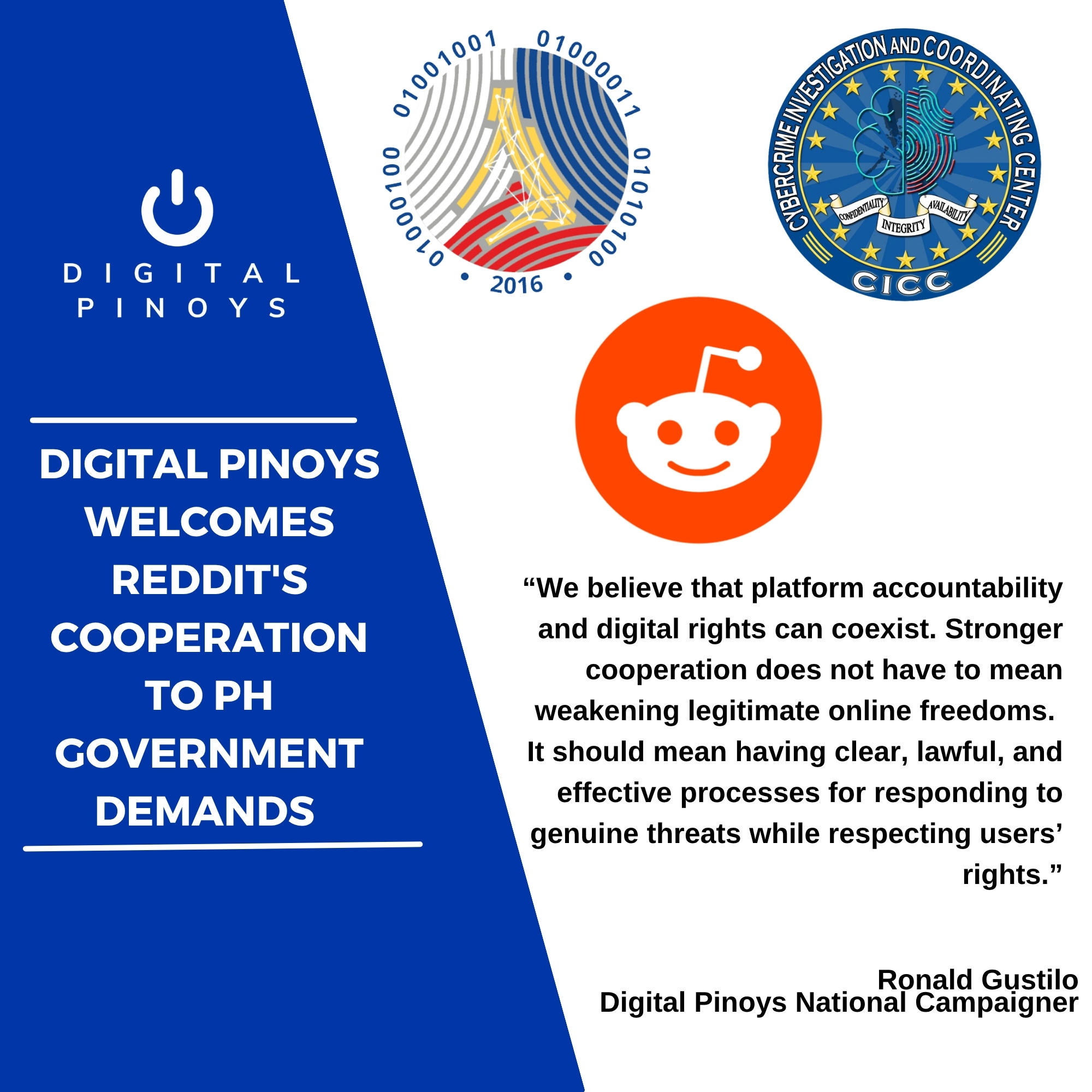 Read more about the article Digital Pinoys welcomes Reddit’s cooperation to PH government demands